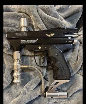 JT USA Semi-Automatic Paintball Marker - Black / Chrome - Used